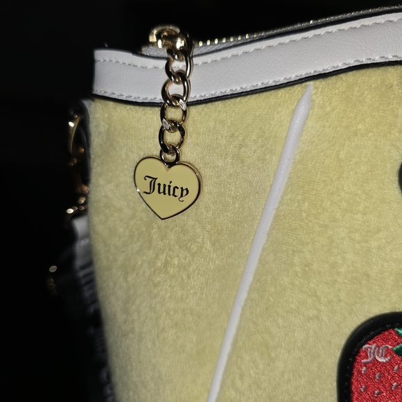 Juicy Couture Sweet n Juicy FR Yellow Pear Tote Bag with Strawberry - Picture 5 of 7
